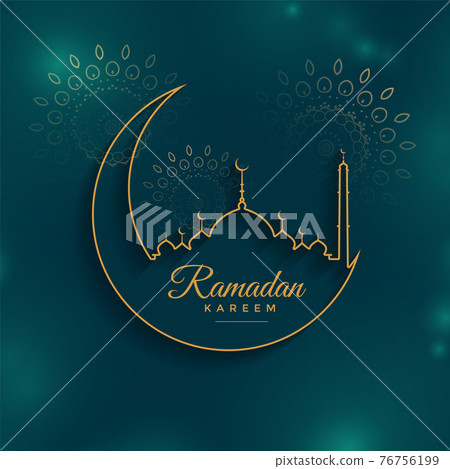 ramadan kareem background in line style 76756199