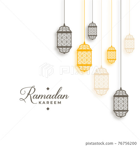 ramadan kareem arabic style background with hanging lanterns ramadan kareem arabic style background with hanging lanterns 76756200