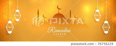 nice ramadan kareem month celebration banner design 76756229