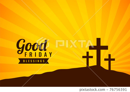 good friday blessings card with crosses 76756391