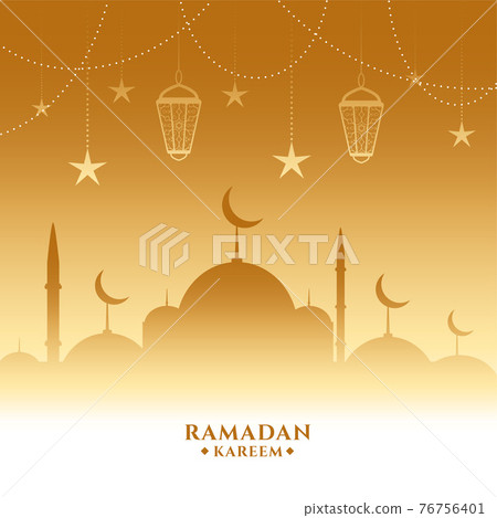 golden ramadan kareem beautiful background golden ramadan kareem beautiful background 76756401