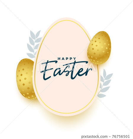 easter greeting in paper style with golden eggs easter greeting in paper style with golden eggs 76756501