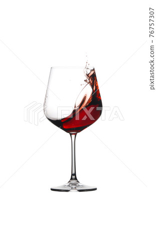 Red wine with splash. Red wine with splash. 76757307