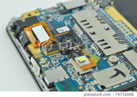 Disassembled smartphone. Diagnostics and Repair. 76758098