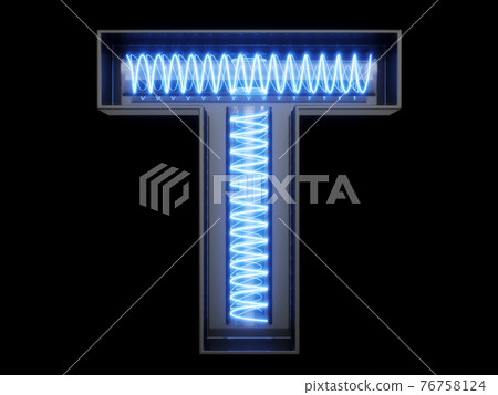 Light bulb alphabet character T font Light bulb alphabet character T font 76758124