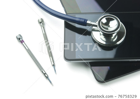 Tablet and smartphone health. Tablet and smartphone health. 76758329