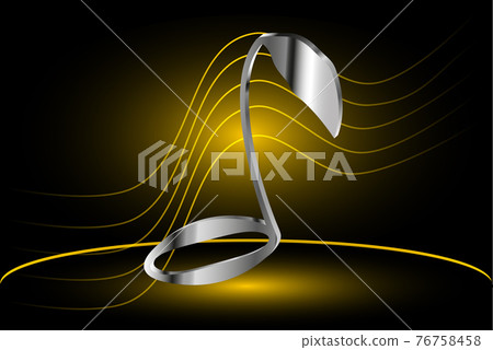 Music note vector, note and stave, 76758458