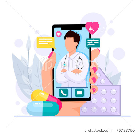 Online medical consultations concept 76758790