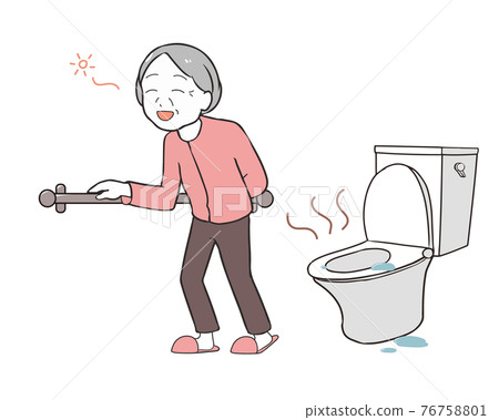 有乾淨扶手的老年婦女 76758801
