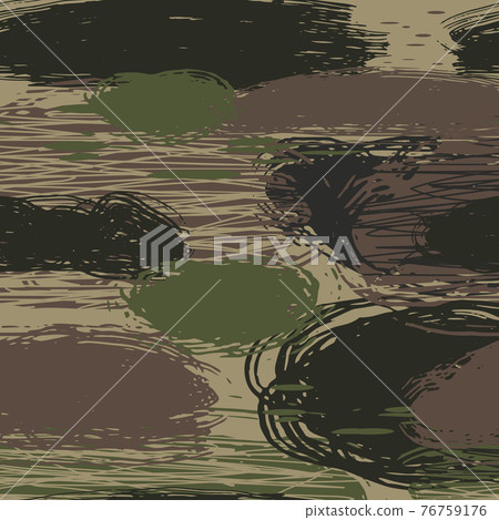 Seamless Brush Stroke Camouflage Pattern 76759176