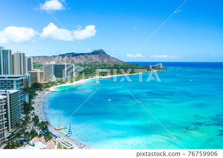 Hawaii Waikiki Beach and Diamond Head 76759906