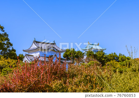 愛知縣名古屋市清晨名古屋城的秋景 愛知縣名古屋市清晨名古屋城的秋景 76760853