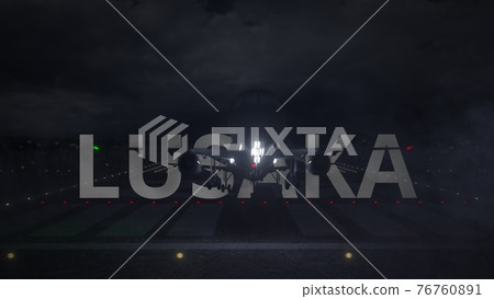 Plane taking off from the airport and LUSAKA city name. 3d rendering Plane taking off from the airport and LUSAKA city name. 3d rendering 76760891