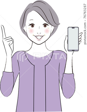 祖母,有智能手機的資深婦女 祖母,有智能手機的資深婦女 76763287