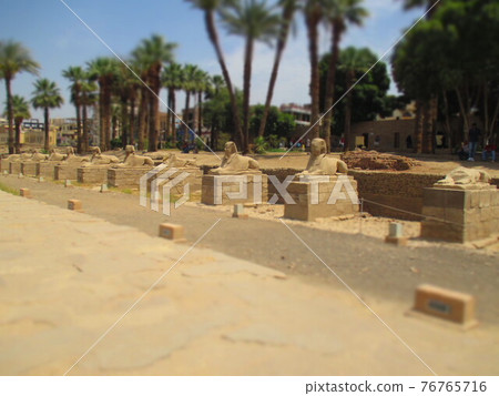 Egypt Luxor Sphinx approach diorama style 76765716
