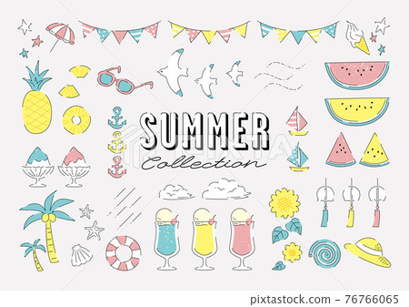 Simple summer motif material set 76766065