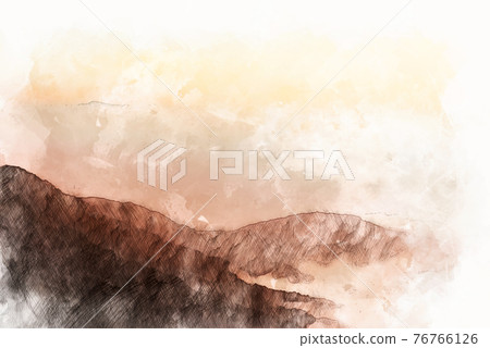 Abstract mountains hill on watercolor illustration painting background. Abstract mountains hill on watercolor illustration painting background. 76766126