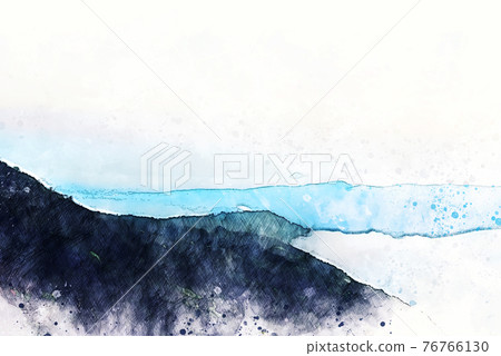 Abstract mountains hill on watercolor illustration painting background. Abstract mountains hill on watercolor illustration painting background. 76766130
