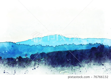 Abstract mountains hill on watercolor illustration painting background. Abstract mountains hill on watercolor illustration painting background. 76766132