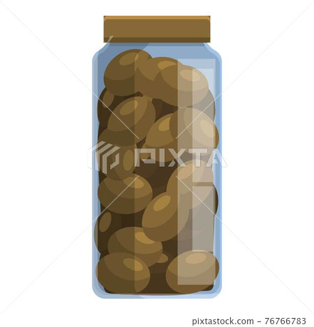 Canned olive icon, cartoon style 76766783