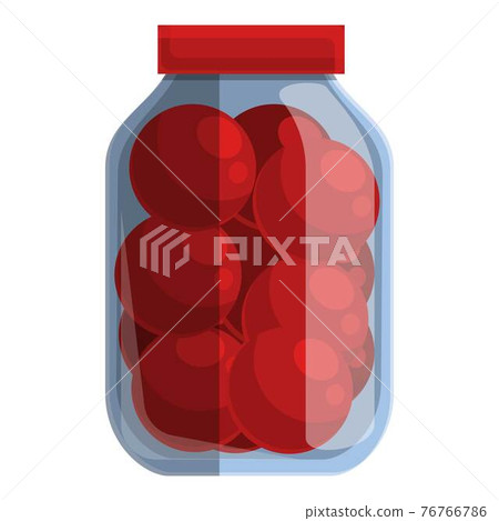 Pickled tomatoes icon, cartoon style 76766786