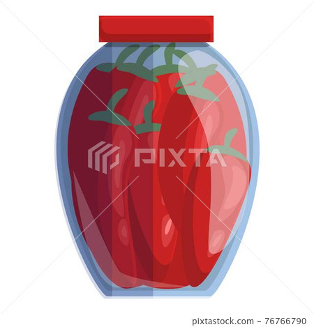 Pickled peppers icon, cartoon style 76766790