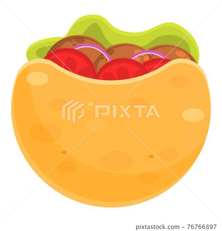 Salad falafel icon, cartoon style 76766897