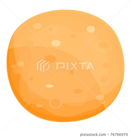 Wheat pita bread icon, cartoon style Wheat pita bread icon, cartoon style 76766970