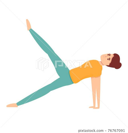 Pilates yoga icon, cartoon style 76767091