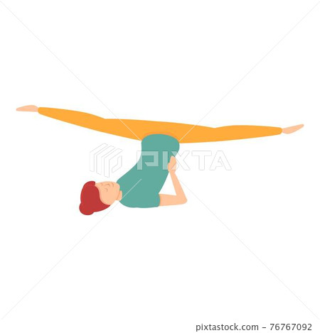 Pilates health icon, cartoon style 76767092