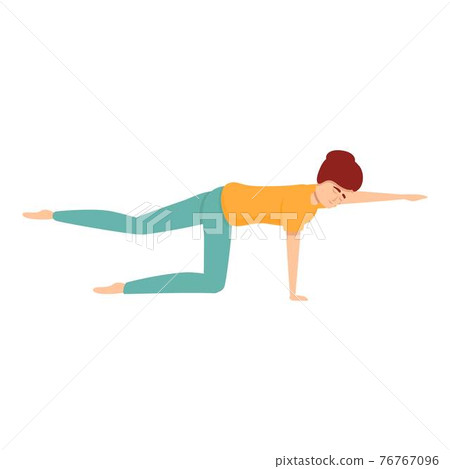 Pilates exercise icon, cartoon style Pilates exercise icon, cartoon style 76767096