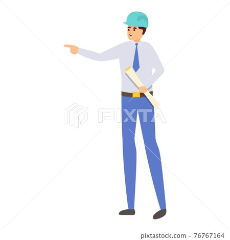 Builder contractor icon, cartoon style Builder contractor icon, cartoon style 76767164