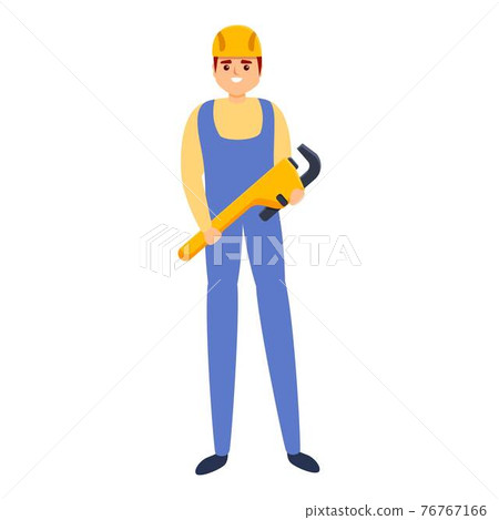 Builder wrench icon, cartoon style 76767166