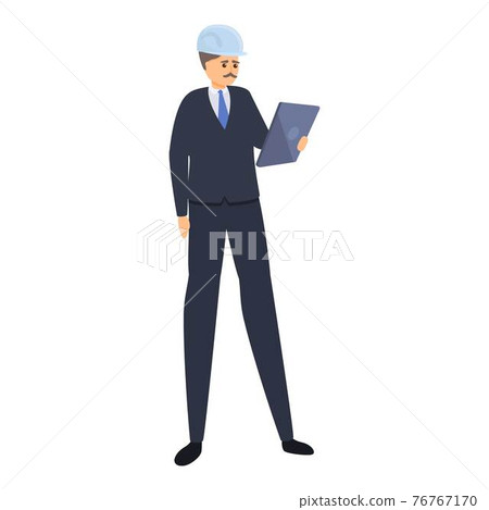 Builder manager icon, cartoon style Builder manager icon, cartoon style 76767170