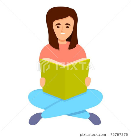 Learning girl icon, cartoon style - Stock Illustration [76767276] - PIXTA