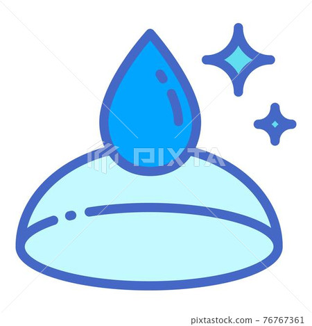 Contact lens vision icon, outline style Contact lens vision icon, outline style 76767361