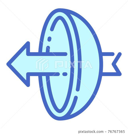 Contact lens holder icon, outline style 76767365