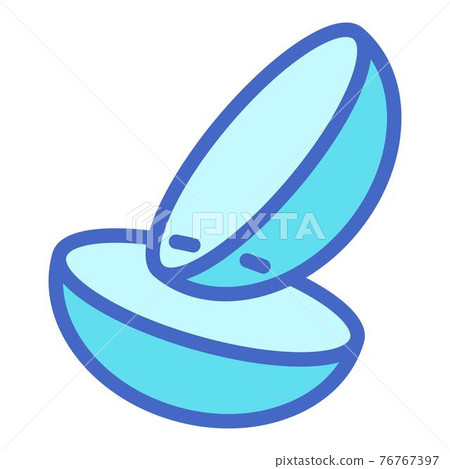 Wash contact lens icon, outline style Wash contact lens icon, outline style 76767397