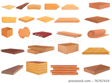 Plywood icon, cartoon style 76767429