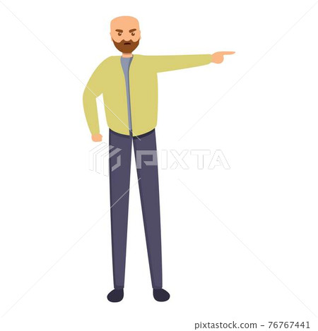 Dislike sad man icon, cartoon style 76767441