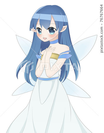 童話插圖藍色微笑 76767664