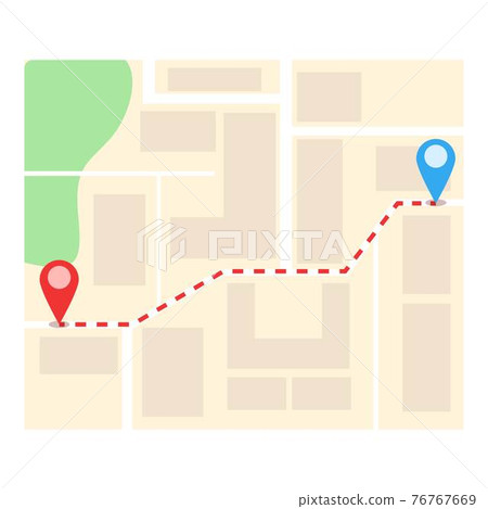 Point itinerary icon, cartoon style 76767669