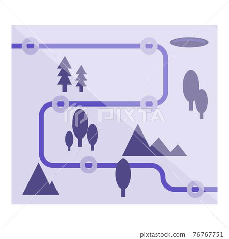 Country itinerary icon, cartoon style 76767751
