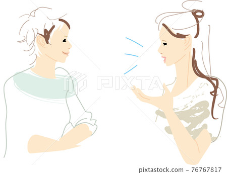 A woman who talks 76767817