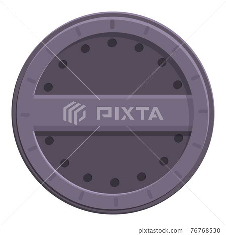 Asphalt manhole icon, cartoon style 76768530