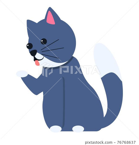 Playful cat stand icon, cartoon style Playful cat stand icon, cartoon style 76768637