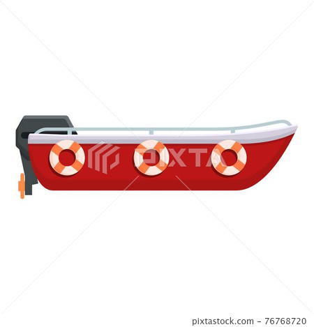 Medical rescue boat icon, cartoon style Medical rescue boat icon, cartoon style 76768720