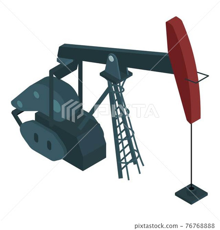 Oil extraction icon, isometric style 76768888