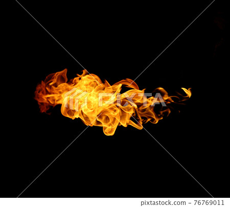 Fire flame collection isolated on black background Fire flame collection isolated on black background 76769011
