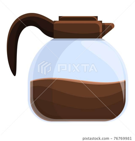 Coffee glass pot icon, cartoon style Coffee glass pot icon, cartoon style 76769981